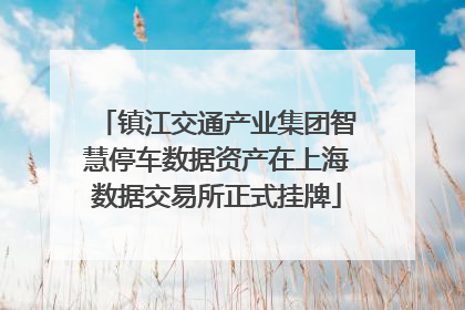 镇江交通产业集团智慧停车数据资产在上海数据交易所正式挂牌